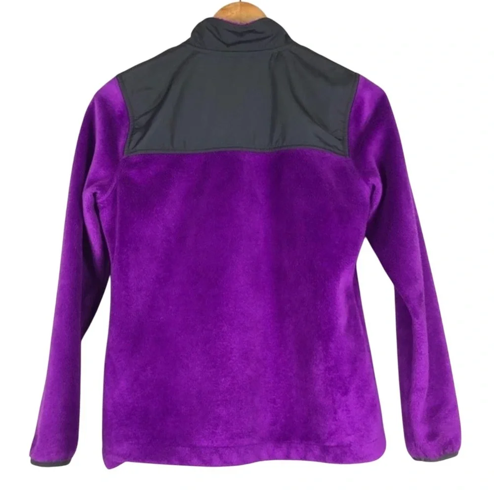 Fila Sport Fleece Colorblock Full Zip Jacket Purple Black Sporty Size M 10/12